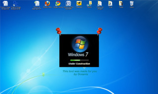 Windows7 desktop logo blue background - constantine andreou free wallpaper