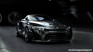 Silver sports car dark room 47 - a tire free wallpaper