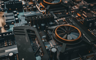 Motherboard clock tower cityscape bridge - beeple free wallpaper