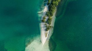 Aerial island beach trees milkyway - an aerial view free wallpaper