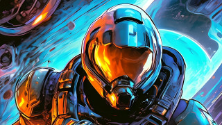 Space suit helmet earth moon - a man in a space suit free wallpaper