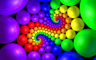 Colorful rainbow ball pit balls - smaller free wallpaper