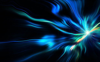 Blue green abstract hologram swirls - abstract background free wallpaper