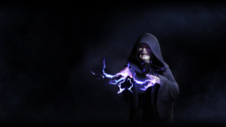 Man hooded jacket lightning glow - volumetric lightning free wallpaper
