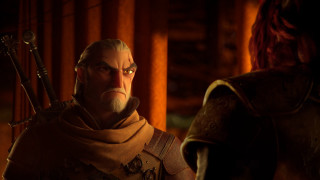 Man armor beard fire old - column and columns free wallpaper