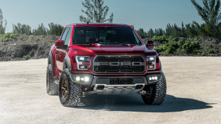 Red truck big bumper grille - octane free wallpaper