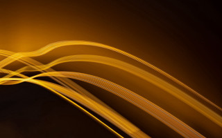 Yellow abstract dark lines curves - a white light free wallpaper