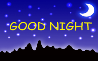 Good night yellow blue background - a night scene free wallpaper