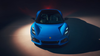 Blue sports car dark room 17 - matte free wallpaper