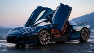 Blue sports car beach sunset - a beach near the ocean free wallpaper