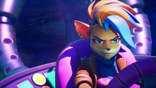 Furry futuristic cartoon character blue - a futuristic setting free wallpaper for desktop