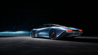 Blue stadium spotlight military car - a stadium in the background free wallpaper