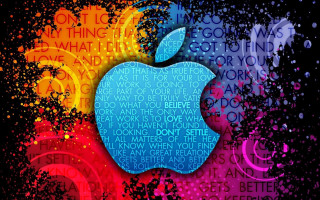 Apple logo colorful spraypaint black - an apple logo free wallpaper for desktop