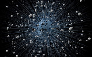 Buckminster fuller bubble monochrome striped - white dot free wallpaper