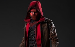 Red hoodie masked man dark - a red mask free wallpaper