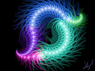 Colorful spiral light black background - vibrant free wallpaper