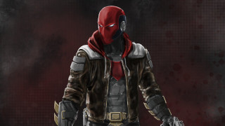 Man redmask blackjacket gun knife - a red mask free wallpaper