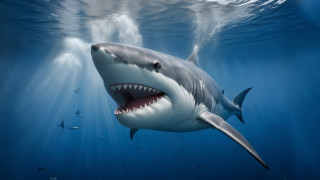 Shark open mouth ocean fish 2 - a shark free wallpaper