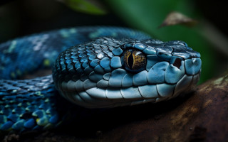 Blue snake yellow eye jungle - a yellow eye free wallpaper