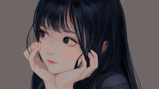 Girl black hair black shirt - artgerm free wallpaper