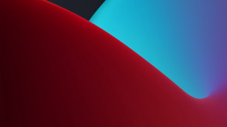 Red blue background curved shape - geometric abstract art free wallpaper for desktop