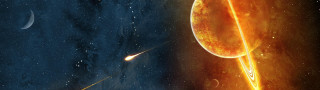 Space large object background small - a space scene free wallpaper for desktop