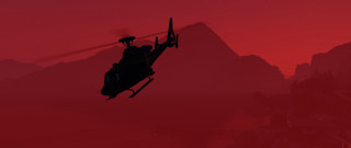 Helicopter mountain red sky sunset - over a mountain free wallpaper