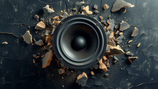 Speaker glass table autodestructive astronaut - a black center free wallpaper for desktop