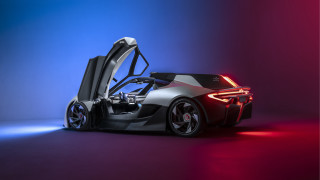 Futuristic car doors open dark - a futuristic car free wallpaper for desktop