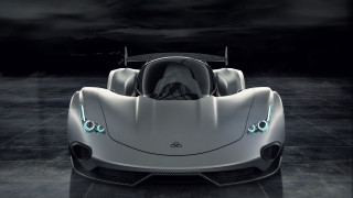 Futuristic car bright headlight dark - a futuristic car free wallpaper