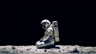 Man spacesuit moon backpack album - free space wallpaper
