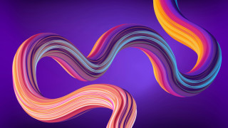 Colorful abstract wavy purple blue - wavy free wallpaper