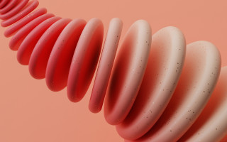 Pink red strawberry 3d render - kinetic art free wallpaper for desktop