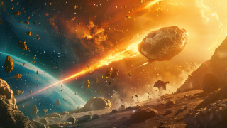 Space rocks yellow light molten - yellow light free wallpaper for desktop