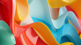 Colorful abstract wavy shapes 3d - behance hd free wallpaper
