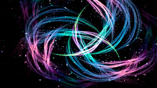 Abstract spiral stars hologram particles - a circle free wallpaper