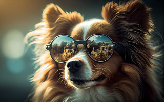 Dog sunglasses sheep reflection elske - sunglass free wallpaper for desktop