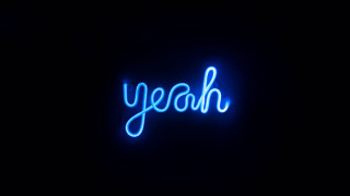 Neon yeah blue light funk - funk art free wallpaper