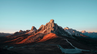 Mountain range road snow mountain - mountain in the distance free wallpaper