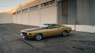 Yellow car neoclassic 3d render - daren bader free wallpaper