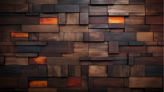 Wooden wall square pattern modular - a pattern of squares free wallpaper