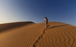 Woman desert sky longhair outdoors - amir zand free wallpaper for desktop