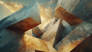 Building sky clouds sunset abstract - geometric abstract art free wallpaper for desktop