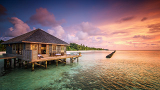 House dock ocean sunset mooring - abidin dino free wallpaper