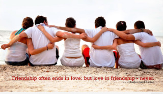 Beach group people ocean quote - a sandy beach next free wallpaper
