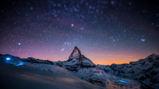 Mountain star filled sky stars 5 - a few star free wallpaper