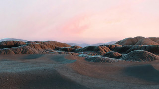 Desert hills pink sky matte - a desert landscape free wallpaper