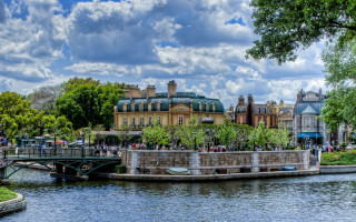 Paris bridge river buildings people - paris school free wallpaper