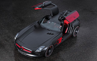 Black sports car red stripe 4 - a red stripe free wallpaper
