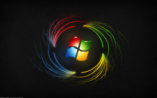 Colorful logo black background white - a colorful logo free wallpaper
